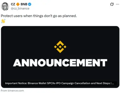 加密货币交易所以基础资产交付失败为由取消 SpaceX 代币化 IPO 计划